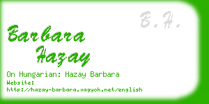 barbara hazay business card